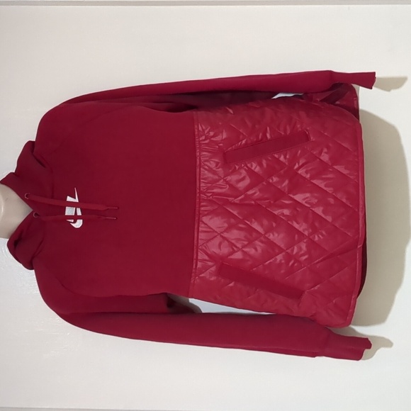 Nike Womens NSW Fleece Quilted Fleece Pull Over Hoodie Size XS NEW - Picture 3 of 9